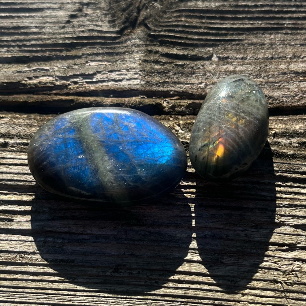 Set Of Labradorite Palm Stones